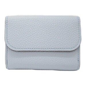 Chloe Fold Wallet Blue Leather Double Tri Hook